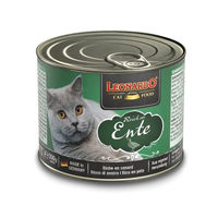 Produktbild von Leonardo Katzen Nassfutter Ente Getreidefrei und Ohne Zucker Adult 6 x 200 g - 200 g