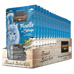 LEONARDO Katzen Nassfutter Forelle mit Catnip Getreidefrei 16x 85g – Bild 1 von 7