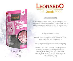 Leonardo Katzen Nassfutter Getreidefrei Monoprotein Huhn und Rind 8x85 g – Bild 1 von 5