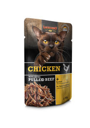 Leonardo Katzen Nassfutter Huhn mit extra Pulled Beef Paté für erwachsene Katzen 16x70g - 32 x 70 g – Bild 1 von 6