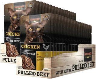 Leonardo Katzen Nassfutter Huhn mit Rind Pastete für erwachsene Katzen 2x16x70g – Bild 1 von 3
