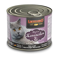 Produktbild von Leonardo Katzen Nassfutter Kaninchen Getreidefrei Adult 6x200g