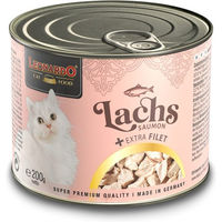 Produktbild von Leonardo Katzen Nassfutter Lachs mit extra Filet für erwachsene Katzen 6x200g