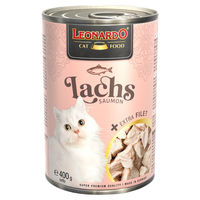 Produktbild von Leonardo Katzen Nassfutter Lachs mit extra Filetstückchen Adult 400 g - 6 x 400 g