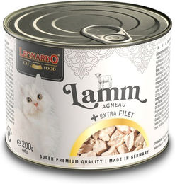 Produktbild von Leonardo Katzen Nassfutter Lamm mit extra Filet für adulte Katzen 24x200g