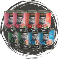 Produktbild von Leonardo Katzen Nassfutter Mix Rind Ente Geflügel Kaninchen und Fisch Adult 8x800g