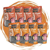 Produktbild von Leonardo Katzen Nassfutter Mixpaket 8x85g Getreidefrei Ente mit Käse und Fasan mit Cranberries für adulte Katzen