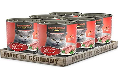 Leonardo Katzen Nassfutter Rind Getreidefrei Adult 6x400g – Bild 1 von 3