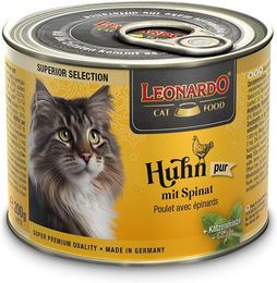 Leonardo Katzenfutter Huhn mit Spinat getreidefrei ohne Zucker 6x200g - 6 x 200 g – Bild 1 von 1