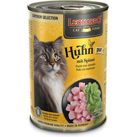 Produktbild von Leonardo Katzenfutter Huhn mit Spinat getreidefrei und ohne Zucker 6x400g - 6 x 400 g