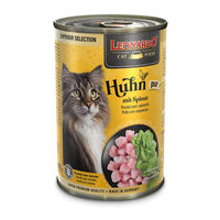 Produktbild von Leonardo Katzenfutter Huhn mit Spinat getreidefrei und ohne Zucker 6x400g