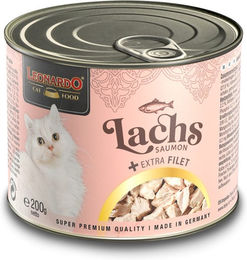 Produktbild von Leonardo Katzenfutter Lachs mit extra Filet für erwachsene Katzen 24x200g