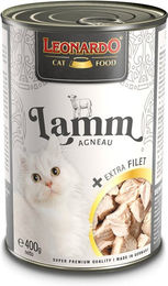 Produktbild von Leonardo Katzenfutter Lamm mit extra Filet für erwachsene Katzen 24x400g