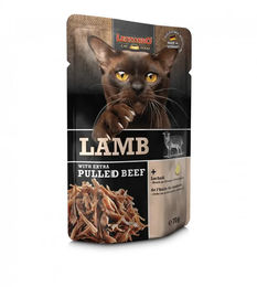 Leonardo Katzenfutter Lamm mit Pulled Beef Paté 70 g - 16 x 70 g – Bild 1 von 3