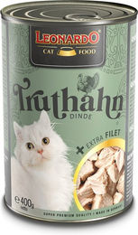 Produktbild von Leonardo Katzenfutter Truthahn mit extra Filet für erwachsene Katzen 6x400g