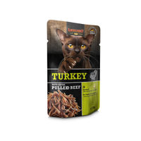 Produktbild von Leonardo Katzenpastete Truthahn mit extra Pulled Beef 70 g - 16 x 70 g