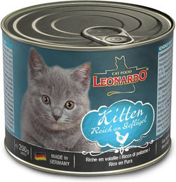 Produktbild von Leonardo Kitten Nassfutter Geflügel getreidefrei mit hohem Fleischanteil 6x200g