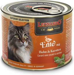 Produktbild von Leonardo Nassau Katzenfutter Ente mit Huhn und Karotten getreidefrei 6x200g - 6 x 200 g