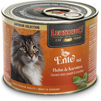Produktbild von Leonardo Nassau Katzenfutter Ente mit Huhn und Karotten getreidefrei 6x200g - 6 x 200 g