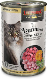 Produktbild von Leonardo Nassenfutter Lamm mit Geflügel und Kürbis getreidefrei ohne Zucker 6x400g - 6 x 400 g