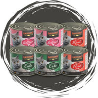 Produktbild von Leonardo Nassfutter Klassiker Mix für erwachsene Katzen mit Ente, Rind und Geflügel 6x200g