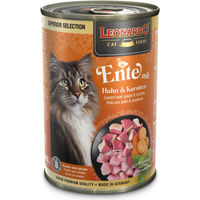Produktbild von Leonardo Superior Selection Katzenfutter Ente mit Huhn Adult Getreidefrei und Zuckerfrei 6 x 400 g