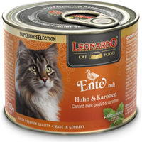 Produktbild von Leonardo Superior Selection Katzenfutter Ente mit Huhn Stückchen in Sauce getreidefrei und zuckerfrei 6 x 200 g