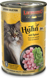 Leonardo Superior Selection Katzenfutter Huhn mit Spinat Adult Getreidefrei und Zuckerfrei 6 x 400 g – Bild 1 von 3