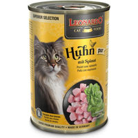 Produktbild von Leonardo Superior Selection Katzenfutter Huhn mit Spinat Adult Getreidefrei und Zuckerfrei 6 x 400 g