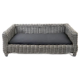 Produktbild von Let's Sleep Hundekorb aus Weide in Grau Größe M