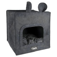 Produktbild von Let's Sleep Katzenhöhle Pet Cave eckig aus Filz Grau