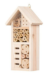 Levandeo Insektenhotel aus Naturholz mit 26 cm Höhe zum Aufhängen im Garten – Bild 1 von 8