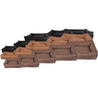 Produktbild von Lex & Max Alaska Orthopädisches Hundebett aus Kunstleder Größe L in Beige/Braun