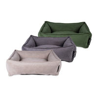 Produktbild von Lex & Max Chicago Hundebett aus Cord in Grün 70 x 55 cm
