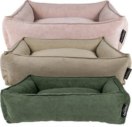 Lex & Max Chicago Orthopedisches Hundebett aus Cord in Rosa 80 x 65 cm – Bild 1 von 3