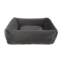 Produktbild von Lex & Max Hundebett Nicosia Plüsch Grau XL mit waschbarem Bezug