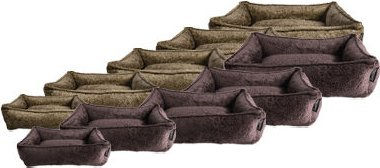 Lex & Max Monaco Orthopädisches Hundebett aus Bouclé in Beige/Braun Größe M – Bild 1 von 2