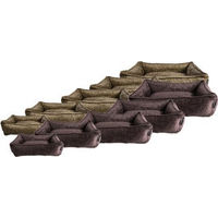 Produktbild von Lex & Max Monaco Orthopädisches Hundebett aus Bouclé in Beige/Braun Größe M