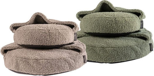 Lex & Max Orthopädischer Hundekorb Hoodie aus Plüsch Grün Ø 65 cm – Bild 1 von 2