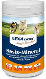 Produktbild von Lexa Dog Basis Mineral Nahrungsergänzung für Hunde mit Vitaminen zur Unterstützung von Haut, Fell und Immunsystem 1000g