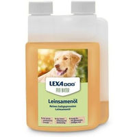 Produktbild von Lexa Dog Leinsamenöl Vegan für Hunde zur Unterstützung von Haut, Fell, Gelenken und Verdauung 1000ml