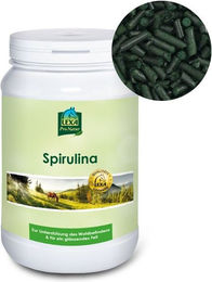 Produktbild von Lexa Pferdefutter Spirulina Pellets zur Unterstützung von Haut und Fell als Nahrungsergänzung 1000g