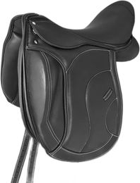 Lexhis Acalia Dressursattel aus Leder in Schwarz 17 Zoll – Bild 1 von 1