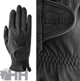 Produktbild von Lexhis Adhesion Reithandschuhe für Damen aus Kunstleder Schwarz Größe L