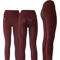 Produktbild von Lexhis Adriana Adhesion Plus Reithose für Damen mit Full Grip in Rot