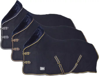 Produktbild von Lexhis Deluxe Fleecedecke für Pferde in Blau oder Schwarz