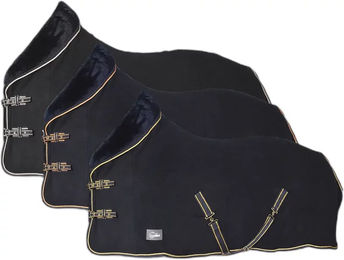 Produktbild von Lexhis Deluxe Fleecedecke für Pferde Schwarz 135/185 cm