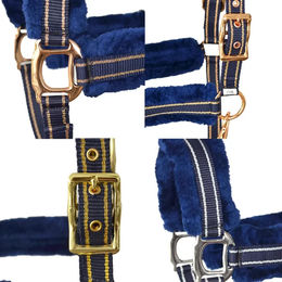 Produktbild von Lexhis Deluxe Pferdehalfter aus Nylon in Blau