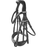 Produktbild von Lexhis Electra Doppelt gebissene Englischreit-Trense aus Leder in Schwarz
