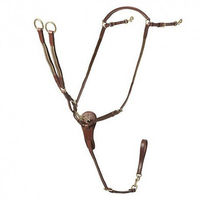 Produktbild von Lexhis Englisches Kreuz mit Schere in Havana Braun mit Edelstahl Schnalle
